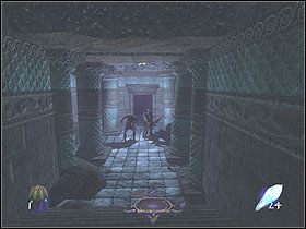 Zainteresuj się srebrnym kamieniem (100, 13%), leżącym pod palącą się pochodnią - The Sunken Citadel [Opis 1] | Misja 5 | Thief Deadly Shadows - Thief: Deadly Shadows - poradnik do gry