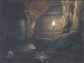 Wróć teraz we wspomniane przed chwilą przejście oznaczone czerwonym znakiem i skorzystaj ze znajdujących się tam drzwi (niebieska mgła), by dostać się do głównej części poziomu - The Sunken Citadel [Opis 3] | Misja 5 | Thief Deadly Shadows - Thief: Deadly Shadows - poradnik do gry