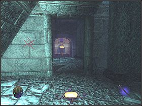 Ogłusz pilnującego go stwora i skręć w prawo, by przejść do pomieszczenia z przewróconym stołem oraz kościotrupem - The Sunken Citadel [Opis 4] | Misja 5 | Thief Deadly Shadows - Thief: Deadly Shadows - poradnik do gry