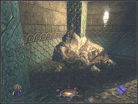 Skieruj się następnie kolejnymi schodami jeszcze wyżej, by dotrzeć na balkon otaczający komnatę królewską - The Sunken Citadel [Opis 5] | Misja 5 | Thief Deadly Shadows - Thief: Deadly Shadows - poradnik do gry