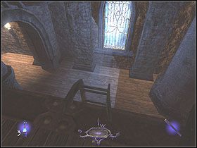 Przejdź korytarzem w stronę widocznej w prawym rogu rury z buchającą parą, by zabrać umieszczoną na niej strzałę z mchem - Killing Time [Opis 4] | Misja 6 | Thief Deadly Shadows - Thief: Deadly Shadows - poradnik do gry