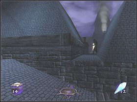 Na rozwidleniu na dachu skręć w prawo, aby znaleźć się na poddaszu domostwa twojego znajomego - Dzień szósty [Opis 2] | Miasto - Thief: Deadly Shadows - poradnik do gry