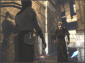 Następnie zainteresuj się strzałą ukrytą nieopodal posągu po drugiej stronie ulicy - Dzień siódmy [Opis 3] | Miasto - Thief: Deadly Shadows - poradnik do gry