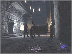 Zobaczysz tam żółte okno ze znakiem młota, podejdź do niego, aby zobaczyć krótki przerywnik - Dzień siódmy [Opis 3] | Miasto - Thief: Deadly Shadows - poradnik do gry