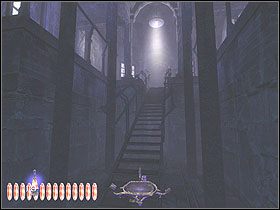 Udaj się następnie przez przejście z niebieską mgła do drugiej części budynku, oznaczonej jako Inner Cradle - Robbing the Cradle [Opis 2] | Misja 8 - Thief: Deadly Shadows - poradnik do gry