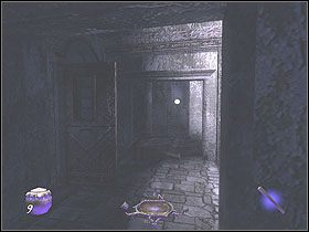 Przejdź następnie dalej, omijając windę z prawej(zapamiętaj to miejsce ) do korytarza w którym skręcisz w prawo - Robbing the Cradle [Opis 4] | Misja 8 - Thief: Deadly Shadows - poradnik do gry