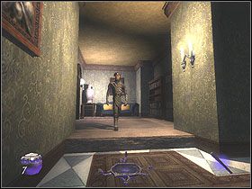 W niewielkim pomieszczeniu obok znajdziesz jeszcze jeden portret (150, 23%) oraz zamknięte drzwi za którymi znajduje się przełącznik prądu - Still Life with Blackjack [Opis 2] | Misja 9 - Thief: Deadly Shadows - poradnik do gry