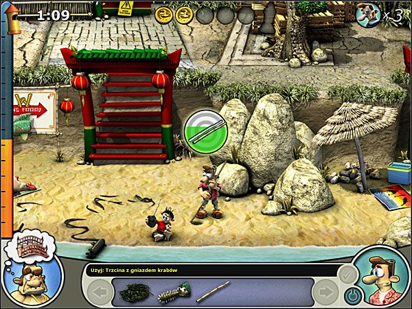 Połóż go w lodówce Sąsiada, po czym wyjmij z piasku grabie i na odwróconych grabiach połóż wodorosty - Odcinek 2 - Tajemniczy wielbiciel | Sąsiedzi z Piekła Rodem 2 - Sąsiedzi z Piekła Rodem 2 - poradnik do gry