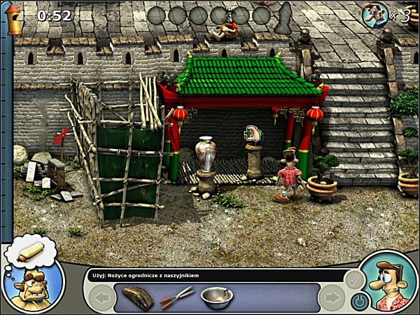 Wejdź na górę lewymi schodami i napełnij pustą miskę tłuszczem w misce koło gongu - Odcinek 4 - Komu dzwoni gong | Sąsiedzi z Piekła Rodem 2 - Sąsiedzi z Piekła Rodem 2 - poradnik do gry