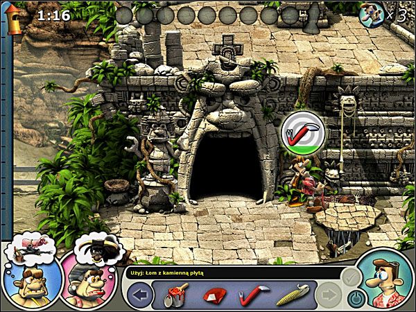 Wejdź znowu na górę i użyj dwóch rubinów na azteckim tronie - Odcinek 12 - Akcja! | Sąsiedzi z Piekła Rodem 2 - Sąsiedzi z Piekła Rodem 2 - poradnik do gry