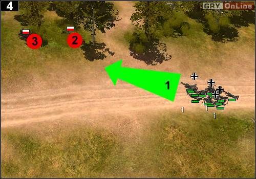 Odwróć kamerę tak, jak jest to pokazane na obrazku - [Niemcy] Misja 1 [Opis 2] w Codename Panzers - Faza Pierwsza - Codename: Panzers - Faza Pierwsza - poradnik do gry