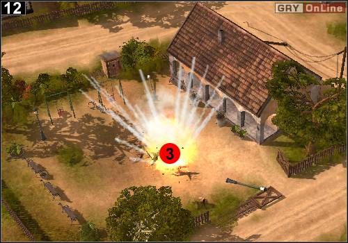 Na trzech obrazkach w [1], [2] i [3] musisz zniszczyć dwa działa oraz piechotę z moździerzami - [Niemcy] Misja 2 [Opis 4] w Codename Panzers - Faza Pierwsza - Codename: Panzers - Faza Pierwsza - poradnik do gry