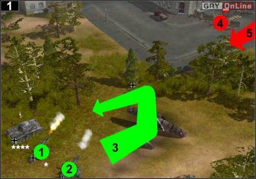 Ustaw działa w [1] i [2] - [Niemcy] Misja 3 [Opis 1] w Codename Panzers - Faza Pierwsza - Codename: Panzers - Faza Pierwsza - poradnik do gry