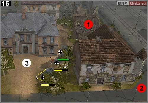Wreszcie dotarliśmy do budynku, w którym jest klucz - [Niemcy] Misja 3 [Opis 5] w Codename Panzers - Faza Pierwsza - Codename: Panzers - Faza Pierwsza - poradnik do gry
