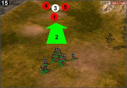 Potem popatrz na prawą baterię artyleryjską - [Niemcy] Misja 4 [Opis 5] w Codename Panzers - Faza Pierwsza - Codename: Panzers - Faza Pierwsza - poradnik do gry