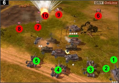 Patrząc od strony drogi, którą jedzie konwój, kolejny atak nastąpi z lewej - [Niemcy] Misja 5 [Opis 3] w Codename Panzers - Faza Pierwsza - Codename: Panzers - Faza Pierwsza - poradnik do gry