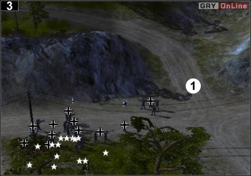 Idź teraz do miejsca pokazanego na powyższym obrazku, do punktu [1] - [Niemcy] Misja 6 [Opis 1] w Codename Panzers - Faza Pierwsza - Codename: Panzers - Faza Pierwsza - poradnik do gry