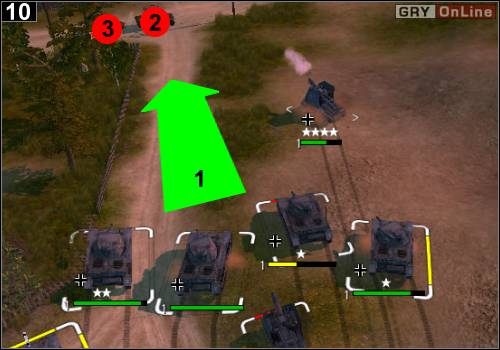 Jedź środkiem mapy do drogi, a później skręć w prawo - [Niemcy] Misja 8 [Opis 4] w Codename Panzers - Faza Pierwsza - Codename: Panzers - Faza Pierwsza - poradnik do gry