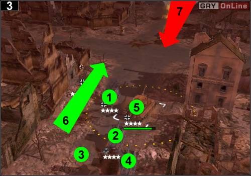 Jedź do miejsca pokazanego na obrazku (spójrz na mapę, by wiedzieć, gdzie to dokładnie jest) - [Niemcy] Misja 12 [Opis 1] w Codename Panzers - Faza Pierwsza - Codename: Panzers - Faza Pierwsza - poradnik do gry