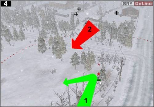 Po wiosce jeździ patrol złożony z pięcioosobowego oddziału piechoty i czołgu - [Rosja] Misja 1 [Opis 2] w Codename Panzers - Faza Pierwsza - Codename: Panzers - Faza Pierwsza - poradnik do gry