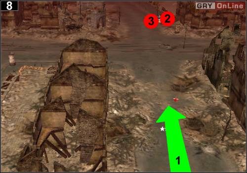 Ustaw działa tak, by obejmowały zasięgiem cele pokazane na obrazku - [Rosja] Misja 3 [Opis 3] w Codename Panzers - Faza Pierwsza - Codename: Panzers - Faza Pierwsza - poradnik do gry