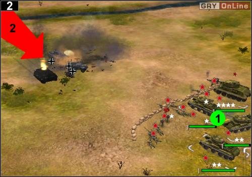Postaw swoje czołgi w [1], napraw uszkodzone ciężarówką naprawczą - [Rosja] Misja 4 [Opis 1] w Codename Panzers - Faza Pierwsza - Codename: Panzers - Faza Pierwsza - poradnik do gry