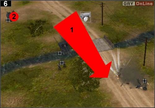 Gdy tylko odeprzesz czwarty atak, odkryj samolotem zwiadowczym pokazany na obrazku most - [Rosja] Misja 4 [Opis 2] w Codename Panzers - Faza Pierwsza - Codename: Panzers - Faza Pierwsza - poradnik do gry
