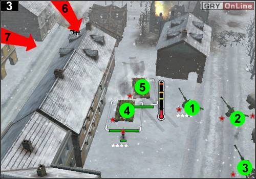 Postaw działa w [1], [2] i [3] - [Rosja] Misja 5 [Opis 1] w Codename Panzers - Faza Pierwsza - Codename: Panzers - Faza Pierwsza - poradnik do gry