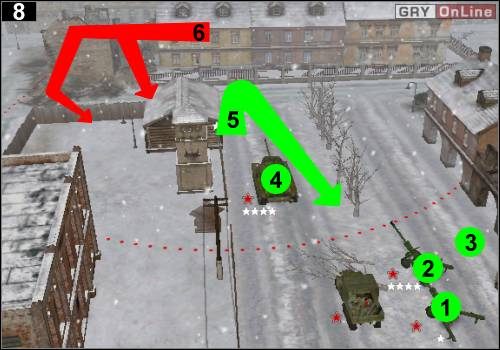 Działa ustaw w [1], [2] i [3] - [Rosja] Misja 5 [Opis 3 w Codename Panzers - Faza Pierwsza - Codename: Panzers - Faza Pierwsza - poradnik do gry