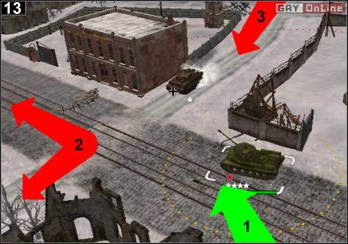 Działa przestaw trochę dalej, aby nie strzelały w budynki - [Rosja] Misja 5 [Opis 5] w Codename Panzers - Faza Pierwsza - Codename: Panzers - Faza Pierwsza - poradnik do gry