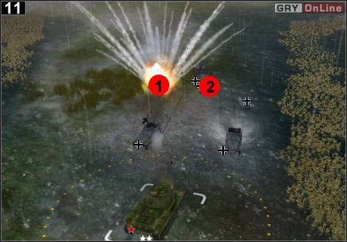 Kolejne dwa ataki mogą odbyć się albo na lewy, albo na środkowy posterunek - [Rosja] Misja 6 [Opis 4] w Codename Panzers - Faza Pierwsza - Codename: Panzers - Faza Pierwsza - poradnik do gry