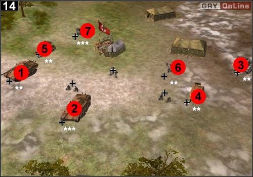 Na powyższym obrazku widać bazę przeciwnika - [Rosja] Misja 6 [Opis 5] w Codename Panzers - Faza Pierwsza - Codename: Panzers - Faza Pierwsza - poradnik do gry