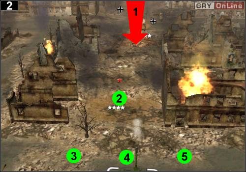 Ustaw swoje działa przed ruinami, Aleksandrem wyjdź z czołgu i odkryj przeciwników przed sobą - [Rosja] Misja 8 [Opis 1] w Codename Panzers - Faza Pierwsza - Codename: Panzers - Faza Pierwsza - poradnik do gry