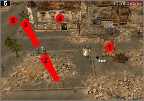 Spójrz na mały placyk po prawej - [Rosja] Misja 8 [Opis 2] w Codename Panzers - Faza Pierwsza - Codename: Panzers - Faza Pierwsza - poradnik do gry
