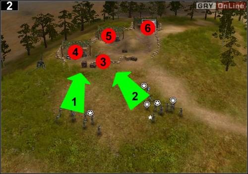 Podziel spadochroniarzy na dwa lub trzy oddziały - [Alianci] Misja 2 [Opis 1] w Codename Panzers - Faza Pierwsza - Codename: Panzers - Faza Pierwsza - poradnik do gry