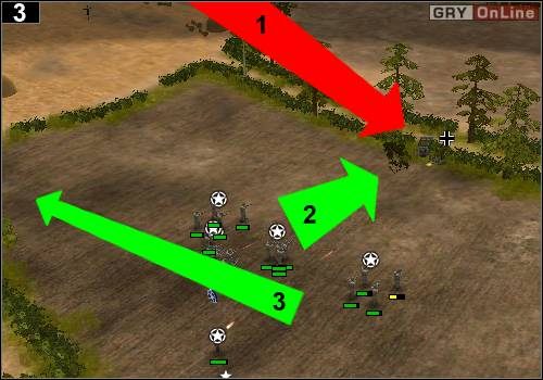 Jak tylko zauważysz, że jedzie za tobą samochód z [1], to nie przestawaj biec - [Alianci] Misja 2 [Opis 1] w Codename Panzers - Faza Pierwsza - Codename: Panzers - Faza Pierwsza - poradnik do gry