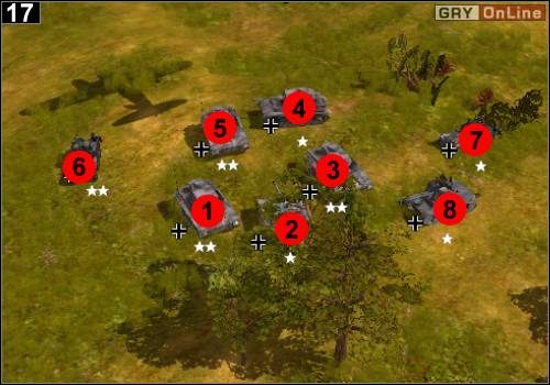 Pierwsza grupa przeciwnika jest po prawej - [Alianci] Misja 3 [Opis 6] w Codename Panzers - Faza Pierwsza - Codename: Panzers - Faza Pierwsza - poradnik do gry