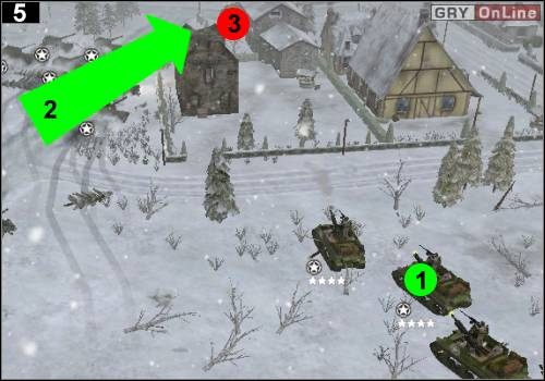 Ustaw działa w okolicy punktu [1] - [Alianci] Misja 8 [Opis 2] w Codename Panzers - Faza Pierwsza - Codename: Panzers - Faza Pierwsza - poradnik do gry