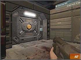 Zaraz po wyjściu z windy znajdziesz PDA należący do Roba Fincha (#110) - [Opis] Communications cz.2 | Doom III - Doom III - poradnik do gry