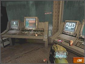 Po zakończonej podróży wysiądź z pociągu i rozglądnij się po stacji - [Opis] Monorail | Doom III - Doom III - poradnik do gry