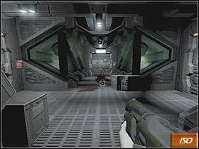 W pomieszczeniach biurowych znajdziesz PDA należący do Petera Raleigha (#148) oraz mały, oszklony pokój (#149) - [Opis] Delta Labs - Level 2 South cz.1 | Doom III - Doom III - poradnik do gry