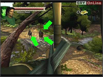 Na pierwszym obrazku pokazana jest pierwsza część konwoju, na który napada Robin Hood - Poradnik do gry - Las Sherwood - Leśna zasadzka | Robin Hood - Robin Hood: Defender of the Crown - poradnik do gry