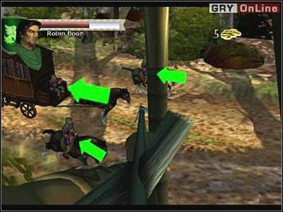 Ostatnia część konwoju to dwóch zwykłych rycerzy i powóz - Poradnik do gry - Las Sherwood - Leśna zasadzka | Robin Hood - Robin Hood: Defender of the Crown - poradnik do gry