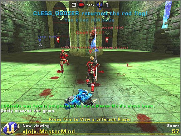 Kradzież flagi jest łatwiejsza niż przywędrowanie z nią do swojej bazy - CAPTURE THE FLAG | Tryby | Unreal Tournament 2004 - Unreal Tournament 2004 - poradniki