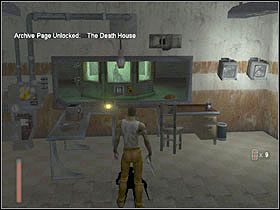 Przechodzimy przez przejście i widzimy uciekającego potwora, po czym odkrywamy pierwszą kartę do lokacji - [Poziom 1] cz.5 - The Suffering - poradnik do gry