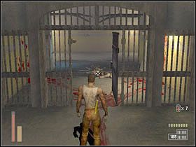 Po ich zabiciu i przejściu przez drzwi znajdujemy się w miejscu, skąd przedtem wyskoczyły potwory powstrzymane przez prąd i wodę - [Poziom 4] cz.6 - The Suffering - poradnik do gry