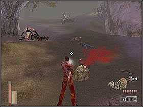 Przechodzimy korytarzem i wychodzimy w lasku - [Poziom 9] cz.3 - The Suffering - poradnik do gry