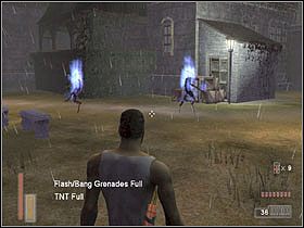 Proponuję nie wchodzić od frontu tylko przez dziurę w murze po prawej stronie - [Poziom 10] cz.2 - The Suffering - poradnik do gry