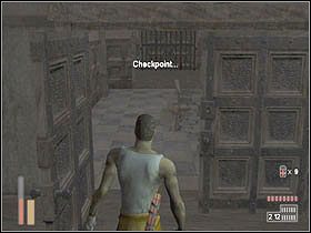 Przechodzimy przez nie i znajdujemy się w pomieszczeniu ze sceną - [Poziom 11] cz.2 - The Suffering - poradnik do gry