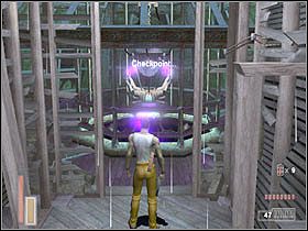 Znajdujemy się na dachu, gdzie przekręcamy kurek przy dziwnym urządzeniu - [Poziom 11] cz.5 - The Suffering - poradnik do gry